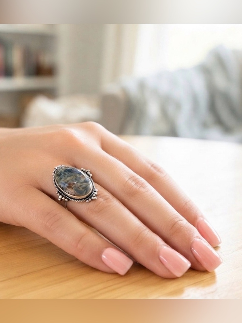 Pietersite Sterling Silver Statement Ring